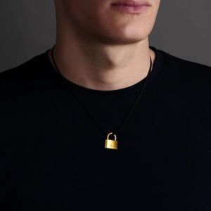 Mene 24k Gold lock pendant